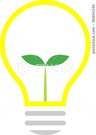 Simple light bulb illustration icon eco Simple light bulb illustration icon eco 90804340