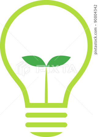 Simple light bulb illustration icon eco 90804342