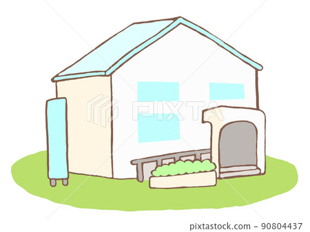 Illustration of a cute mental clinic building 90804437