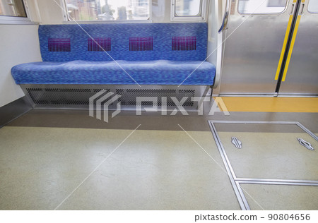 座位、電車、京王井之頭線、井之頭線電車 座位、電車、京王井之頭線、井之頭線電車 90804656
