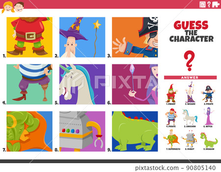 guess cartoon fantasy characters educational game guess cartoon fantasy characters educational game 90805140