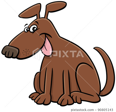 cartoon funny dog comic animal character 90805143