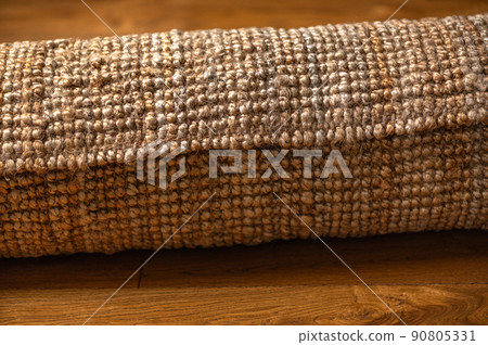 Jute rug, natural fiber carpet 90805331