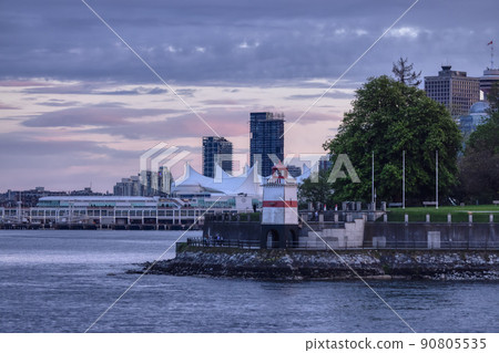 Brockton Point Lighthouse in Stanley Park, Downtown Vancouver, British Columbia, Canada Brockton Point Lighthouse in Stanley Park, Downtown Vancouver, British Columbia, Canada 90805535