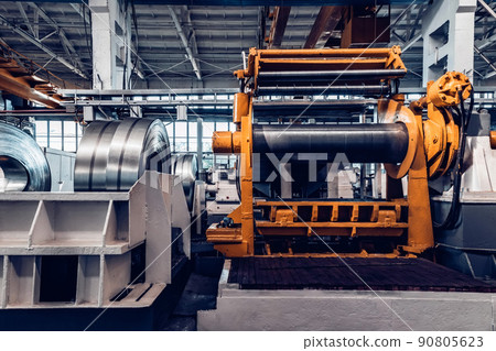 Close up of Industrial machine at factory close Close up of Industrial machine at factory close 90805623