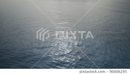 Sea surface water wave pattern with sunlight 90806295