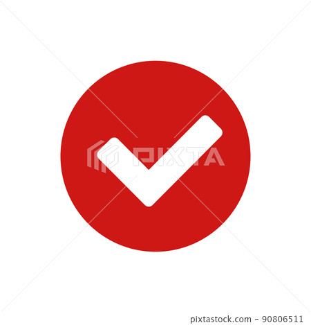 Red checkmark circle 90806511