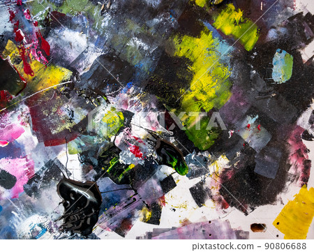 artist's palette of colorful oil paint for drawing and painting artist's palette of colorful oil paint for drawing and painting 90806688