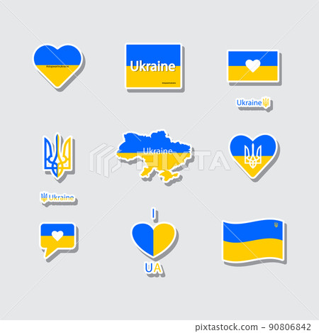 A set of illustrations on the theme of the state of Ukraine. A set of illustrations on the theme of the state of Ukraine. 90806842