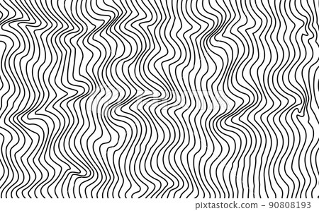 Abstract background with wavy lines. Black and white vector pattern. 90808193