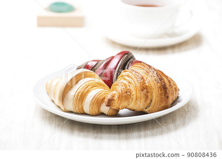 Croissant breakfast image bakery image material 90808436
