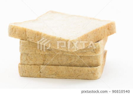 全麥白色背景麵包 90810540