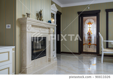 Classic living room interior design with marble floor Classic living room interior design with marble floor 90811026