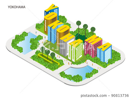 City name made in the alphabet. Fun cityscape and living scenery. Building and town planning where people can live brightly. alpha City name made in the alphabet. Fun cityscape and living scenery. Building and town planning where people can live brightly. alpha 90813736
