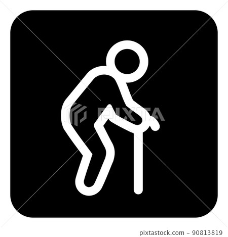 A cane stickman 90813819