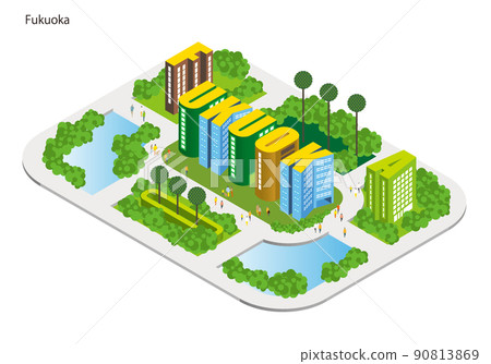 用字母表製作的城市名稱。有趣的城市景觀和生活風景。人們可以明亮地生活的建築和城市規劃。 用字母表製作的城市名稱。有趣的城市景觀和生活風景。人們可以明亮地生活的建築和城市規劃。 90813869