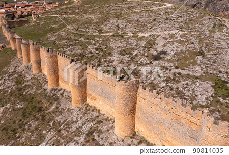 Castle of Berlanga de Duero. View from above. Province of Soria. Castile and Leon community 90814035
