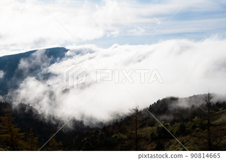 志賀高原秋季雪崩雲 志賀高原秋季雪崩雲 90814665