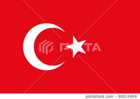 Flag of Turkey. Turkey national flag. flat style. Flag of Turkey. Turkey national flag. flat style. 90814869