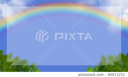 Rainbow and sky frame Rainbow and sky frame 90815252