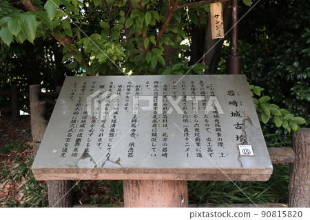 岩崎城遺址的岩崎城古墳的解說，是丹羽先生的住所（愛知縣日新市） 90815820