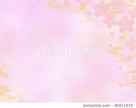 櫻花背景材料與華麗的金粉 90815839
