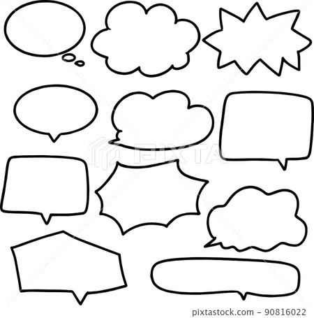Simple speech bubble hand-painted Simple speech bubble hand-painted 90816022