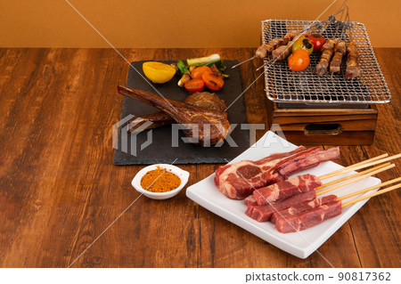 lamb, lamb dishes and raw meat photo lamb, lamb dishes and raw meat photo 90817362