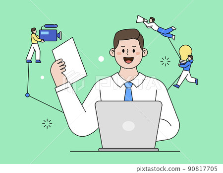 multiple jobs vector illustration 90817705