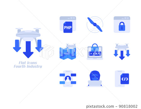 fourth industrial, artificial intelligence...-插圖素材 [90818002] - PIXTA圖庫
