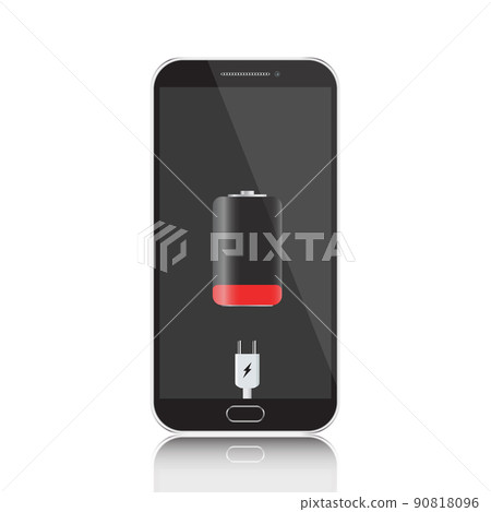Smart phone technology low battery vector illustration Smart phone technology low battery vector illustration 90818096