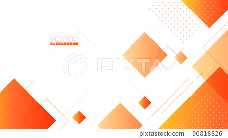 Geometric background orange vector material Geometric background orange vector material 90818826