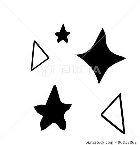 Lighting bolt symbol in doodle style power simple abstract sign isolated on white background. Web, hipster 90818862