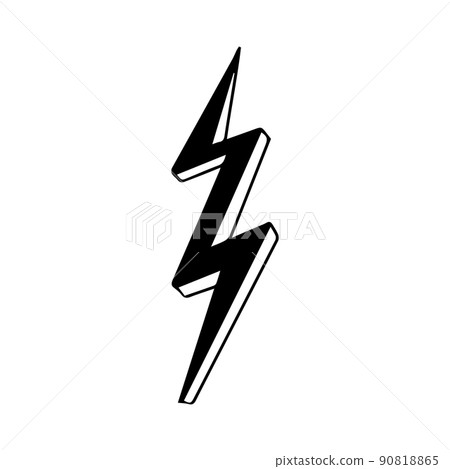 Lighting bolt symbol in doodle style power simple abstract sign isolated on white background. Web, hipster Lighting bolt symbol in doodle style power simple abstract sign isolated on white background. Web, hipster 90818865