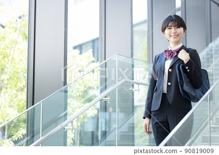 Pants-style high school girls shooting cooperation "LINK FOREST" 90819009