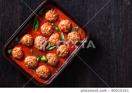 Porcupine Balls, ground beef and rice meatballs Porcupine Balls, ground beef and rice meatballs 90819161