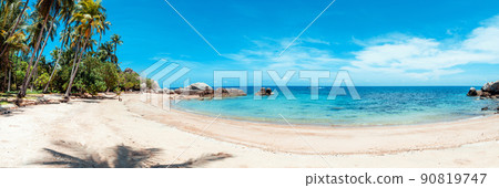tropical beach and blue sea in summer tropical beach and blue sea in summer 90819747