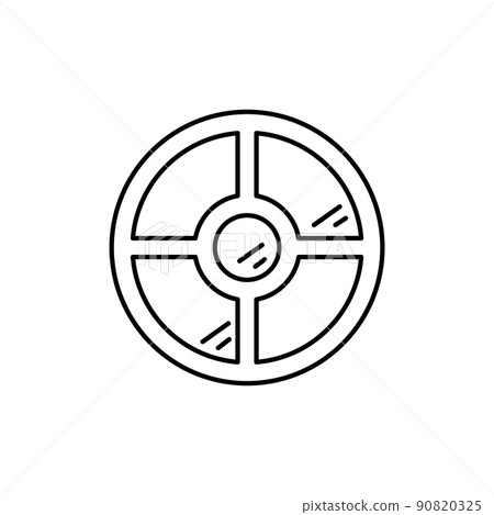 Circle Windows icon, Linear style. Vector Architecture elements. Line icons isolated 90820325