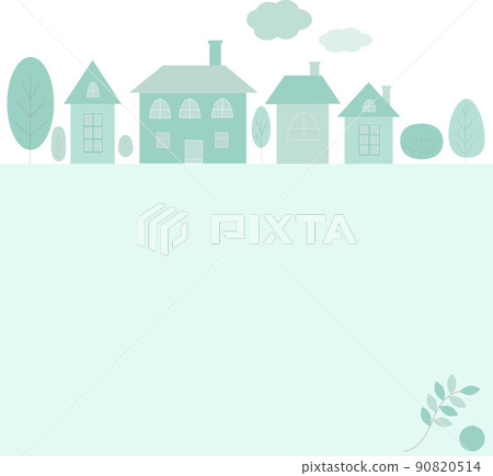 Green cityscape frame 90820514