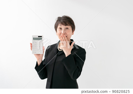 Woman in mourning dress calculator money Woman in mourning dress calculator money 90820825