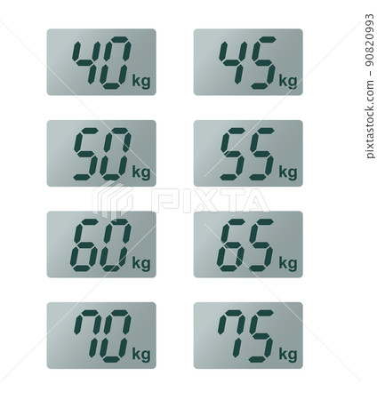 數字秤公斤顯示的矢量圖解 90820993