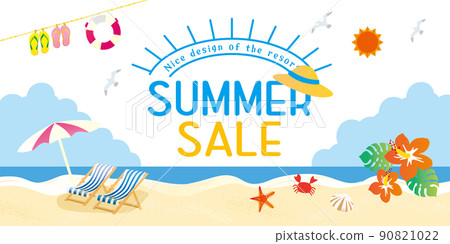 Illustration of summer sea resort 90821022