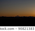 Mt. Fuji in the sunset sky 90821383
