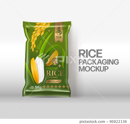 Rice Package Mockup Thailand food Products, vector illustration Rice Package Mockup Thailand food Products, vector illustration 90822136