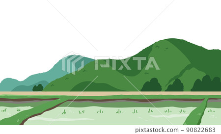 Rice paddies and mountains Rice paddies and mountains 90822683