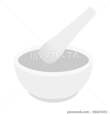 Illustration of mortar and pestle 90823453