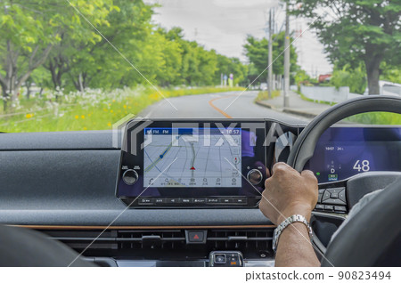 Country road drive 90823494