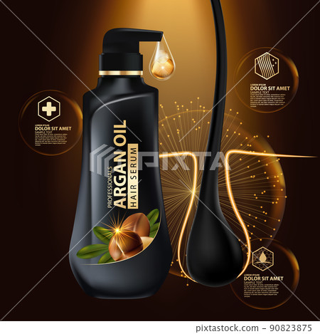 argan oil hair care protection illustration argan oil hair care protection illustration 90823875