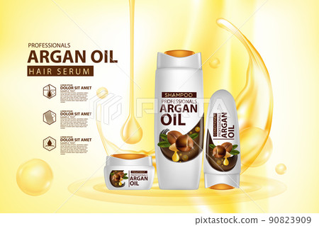 argan oil hair care protection illustration argan oil hair care protection illustration 90823909