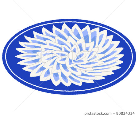 河豚生魚片的插圖 90824334